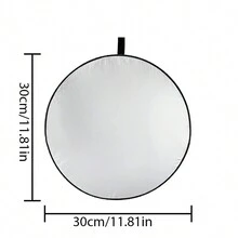 2 Pcs   Lighting Reflectors Round Folding Portable 12" 30cm For Photography Reflector Portrait Still Life Fill Light - Silver Gold - View 2