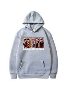 Bungou Stray Sweatshirt 100% Cotton Unisex - Fast Shipping - Xám - Xem 2