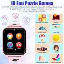 Kids Smart Watch Phone Kids Smartwatch Music Player With SD Card Call SOS Games Camera Alarm Recorder Calculator Mp3 For Birthday Gift Children Boys Girls - Hồng - Xem 3