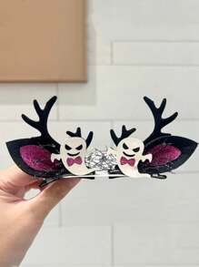 2pcs New Halloween Hair Clip, Pumpkin Ghost Skull Hair Accessory, Ghost Festival Party Dress, Headwear Hair Clip Suitable For Parties, Dances, Halloween Use Witch