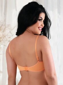 Bra With Basic Soft Cup Without Comfortable Wirefree Polyamide With Adjustable Strap REF: 1080 - trái cam - Xem 2