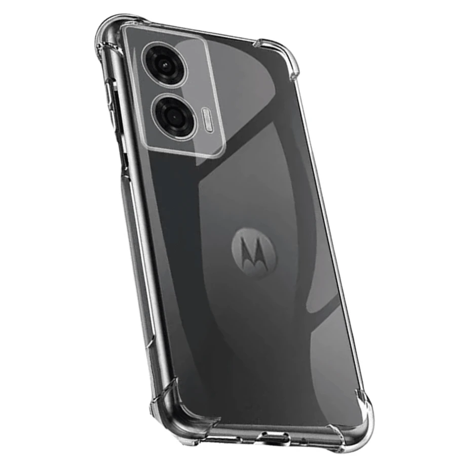Transparent Anti-Impact Case Cover Compatible With Moto G85 5G 6.67 Inch Screen - (Hard Glass Store) - Clear - View 1