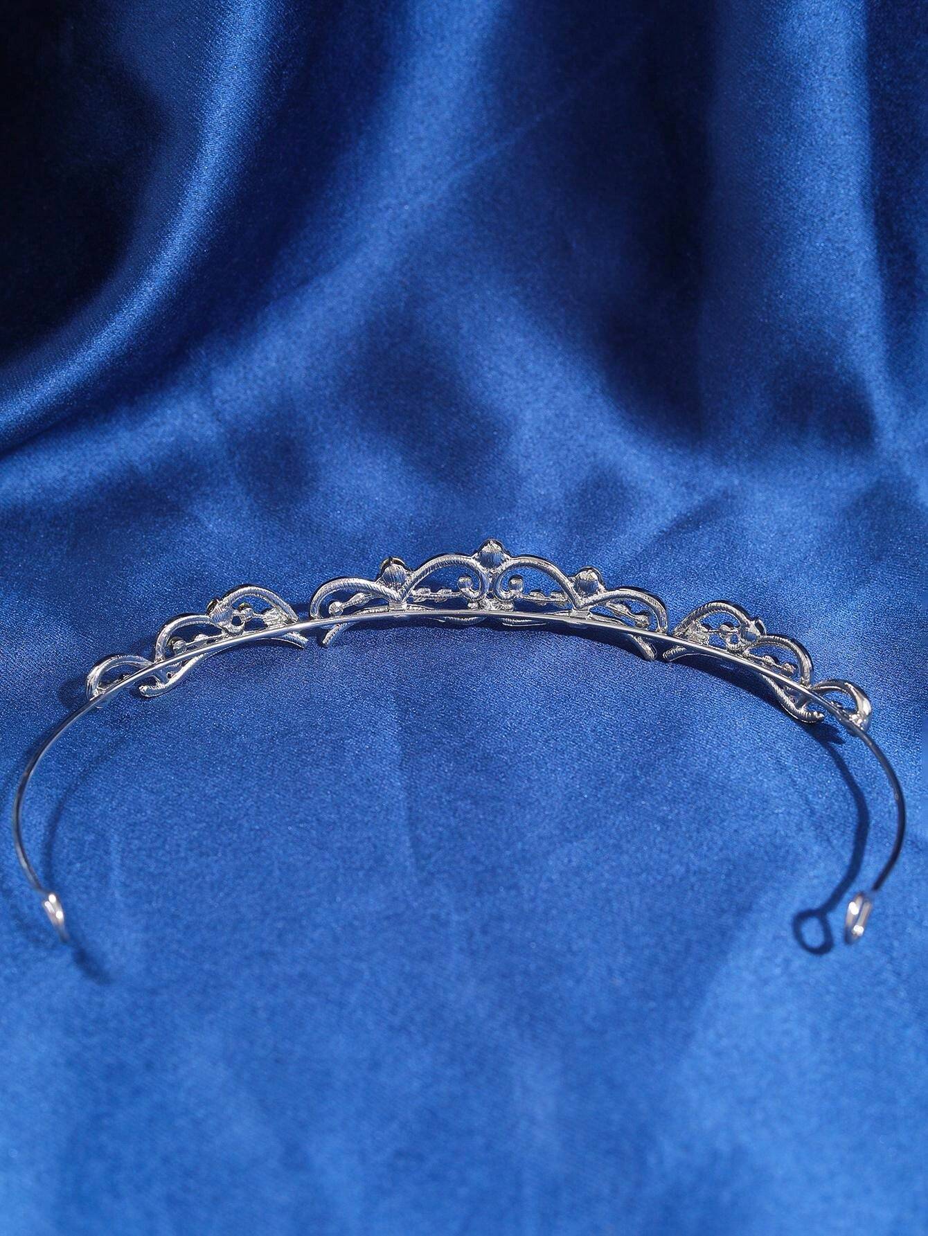 Set Di Strass In Vetro Cristallo Trasparente Placcato Argento 10