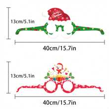 8pcsMerry Christmas Paper Glasses Party For Santa Claus  Decorative Items - Christmas Glasses - View 6