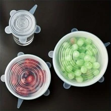 6pcs Silicone Elastic Cover, Reusable Food Storage Bowl Cover, Silicone Cover Cover, Dishwasher And Refrigerator Safe Storage, Kitchen Supplies/6pcs Silicone Stretch Lids, Reusable Food Storage Lids For Bowls, 6 Different Sizes To Fit Most Containers, Dishwasher And Refrigerator Safe Storage, Kitchen Supplies Seafood Boil - Multicolor - View 11