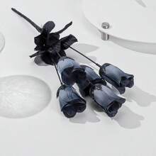 1 ramo de 5 piezas de rosas de estilo gótico falsas para decorar la fiesta de Halloween - Multicolor - Ver 6