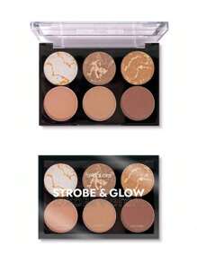 Strobe & Glow Facial Palette With Bronzer And Contour Illuminator 12.5g - SP Colors - 頻閃和發光 - 查看 6