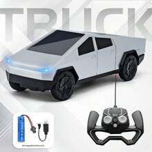 1：28 遥控车，最高速度 20 公里/小时，2.4Ghz 高速全地形越野电动玩具车，男孩和女孩的理想礼物（黑色、白色、银灰色可选），皮卡遥控车 RV 玩具电动车（部分配件随机颜色）