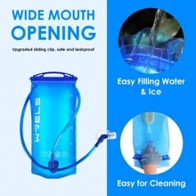 1 件 WRELS 水袋 1L 1.5L 2L 3L，防漏，适合跑步、骑行、徒步旅行 - 藏蓝色 - 查看 5