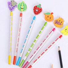 12/6/3/1 pièce Crayons HB de 21,5 cm à motifs aléatoires de voitures et bateaux de dessin animé, papeterie créative pour enfants, convient pour le bureau, les fournitures scolaires, les cadeaux de la Journée de l'enfant, les essentiels des étudiants