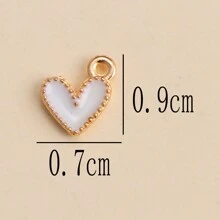 20 pçs bonito gota de óleo em forma de coração pingente de liga de zinco para mulheres pulseira colar diy jóias fazendo