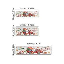 1pc Christmas Print Water Faucet Absorbing And Drying Mat, Vintage Coffee Absorbent And Quick-Dry Mat, Waterproof And Anti-Slip Bathroom Sink Vanity Mat For Home, Office, Commercial And Farm Use,Christmas Decor,Christmas Gift