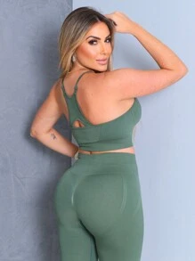 Women Sports Sets - xanh quân đội - Xem 4