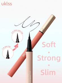 ukiss Bút kẻ mắt dạng lỏng nhiều màu 0,55ml, Bút kẻ mắt Slim Nip, Bút kẻ mi dưới, Bút kẻ mắt, Màu đậm, Mực chảy mượt, Nhanh khô, Chống thấm nước và mồ hôi, Chống nhòe - SF01# Đen - Xem 5