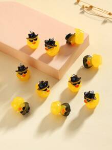 Cartoon Funny Fashion Cute Duck DIY Decor Accessory For Keychain, Earrings, Necklace