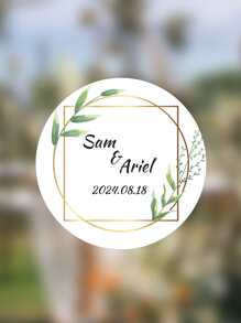 35 miếng dán hoa cưới tùy chỉnh có tên và ngày của bạn trên nền trắng, nhãn dán hình tròn, thiết kế hoa và cây trang nhã cho cô dâu, nhãn dán chúc mừng lễ kỷ niệm có nhãn cá nhân hóa, nhãn dán hộp kẹo cưới và quà tặng thủ công, nhãn nước khoáng nướng hoa, đồ dùng trang trí tiệc cho Ngày thiếu nhi, sinh nhật, ngày lễ tình nhân, ngày của mẹ, ngày của cha, lễ tốt nghiệp, đám cưới, tân gia trường học, nhà cửa, văn phòng, đồ dùng thiết yếu cho trường học - trắng - Xem 13