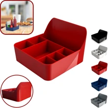 Kit 4 Napkin Holder Sachet Cruet Table Counter Countertop Organizer Multipurpose Holder With Dividers - 紅色 - 查看 1