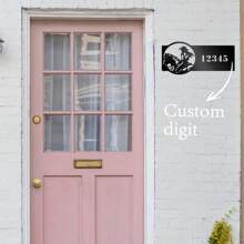 1 cái, Biển hiệu và mảng cửa kỹ thuật số được cá nhân hóa tùy chỉnh - Mảng kỹ thuật số tùy chỉnh - Mảng Halloween tùy chỉnh - Dấu hiệu tên được cá nhân hóa - Số nhà tùy chỉnh - màu đen - Xem 4