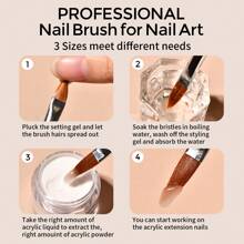 水晶美甲套装，美甲系统，含水晶粉、不黄变液体和美甲工具，适合初学者水晶按压指甲 - 彩色 - 查看 9