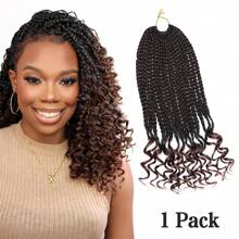 Goddess French Curl Box Braids Crochet Hair 12Inch Crochet Braids With Curly Ends Pre Looped French Curl Braiding Hair Extensions For Women Daily Party Use - Multicolor - View 21