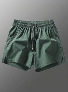 Nuevo conjunto de 5 piezas de pantalones cortos de seda de hielo con secado rápido y estilo deportivo informal - Gris Claro - Ver 6