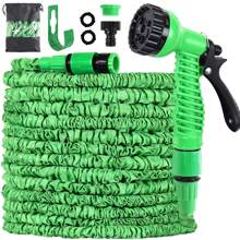 GRANDMA SHARK Garden Hose 15m Hose Pipes With 7 Modes Expandable Hose Pipe With Water Spray Gun Hosepipes For Garden, Magic Water Pipe Garden Hose Reel - 綠色 - 查看 8