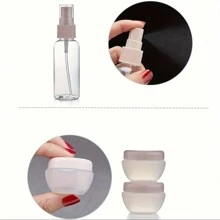 11pcs Plastic Bottle Travel Set 80ML Skincare Bottle Shower And Toiletry Portable Set, Camping Equipment, Camping Essentials - Multicolor - View 7