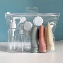 11pcs Plastic Bottle Travel Set 80ML Skincare Bottle Shower And Toiletry Portable Set, Camping Equipment, Camping Essentials - Multicolor - View 3