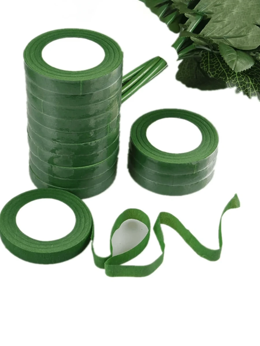 1pc Floral Adhesive Tape, Green Paper Tape, Colorful Stretchy Tape For DIY Floristry