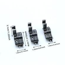 3pcs/1pc Industrial Sewing Machine Double Line Hemmer Foot, SP-18 Right Double Edging Presser Foot For Stitching Denim Pocket, Full Steel Double Edge Presser Foot, 0.3/0.5/0.6-Width Double Line Hemmer Foot, Industrial Sewing Machine Accessories