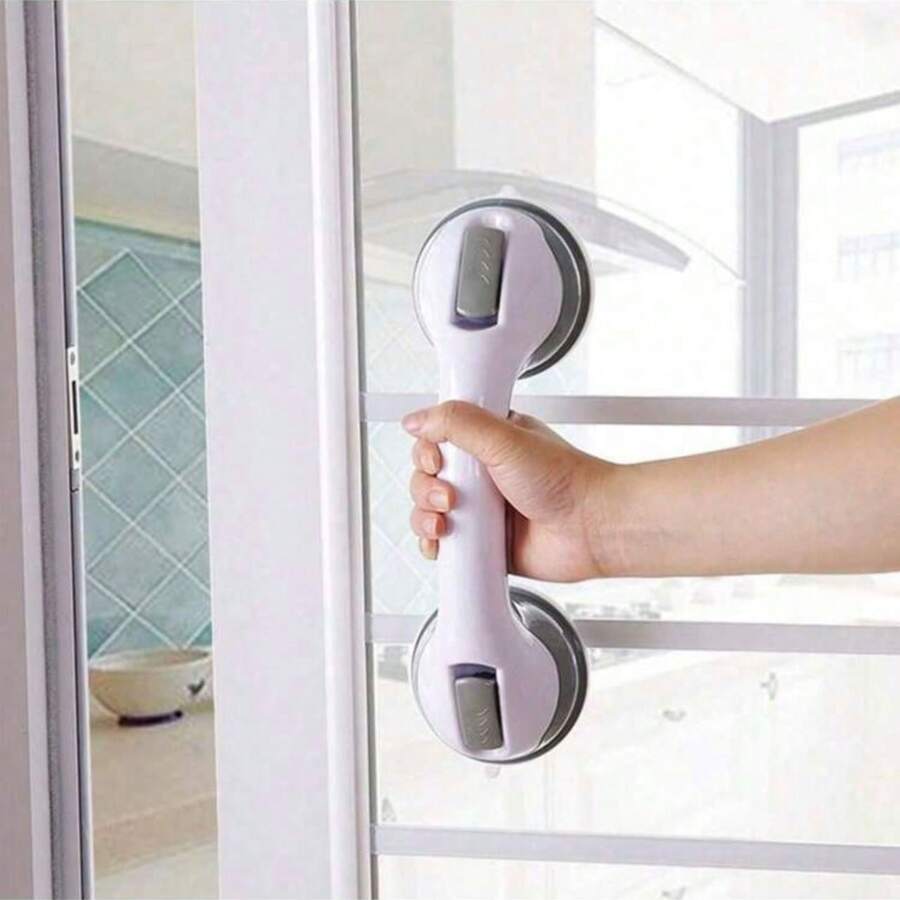 1 pieza Pretil anti deslizante,Barandilla De Seguridad Sin Taladro Para Ventana De Puerta De Vidrio,pasamanos de succión de vidrio para ducha, mango de succión fuerte, mango de pared, mango para bañera y ducha
