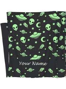 1 pieza Manta de franela personalizada, manta decorativa suave y gruesa para sofá, sala de estar, dormitorio - excelente regalo para familiares y amigos