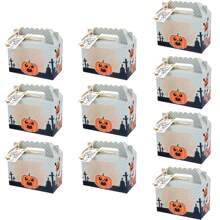 10/20 Packs Decorative Halloween Candy Treat Boxes Durable Goodie Wrapping Box Reusable Snack Packaging Container For Garden Indoor Halloween Trick Or Treat Party Favors Supplies