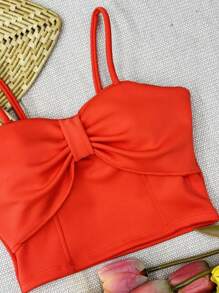 Cropped Neoprene With Padding - 橘色 - 查看 3