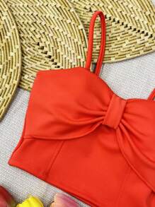 Cropped Neoprene With Padding - 橘色 - 查看 2