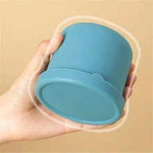 Silicone Bento Box - Round Manual Fresh-Keeping Lunch Container With Lid - Reusable  Bento Box For Microwave And Refrigerator - Hand Washable Easy Storage Meal Prep Box - Multicolor - View 6