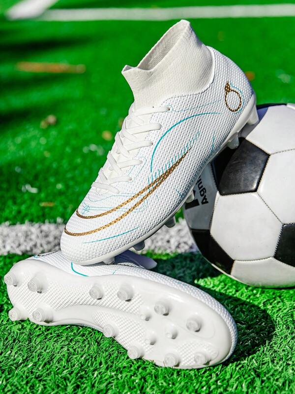 SUNAIS Men's Soccer Cleats Professional Football Boots High-Top Outdoor Indoor Athletic Futsal Training Sneaker