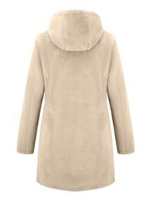 Risissida Women's Casual Reversible Hooded Jacket With Pockets, Lightweight Faux Fur Lined Quilted Windbreaker, Suitable For Spring, Autumn And Daily Wear - Gold - View 8