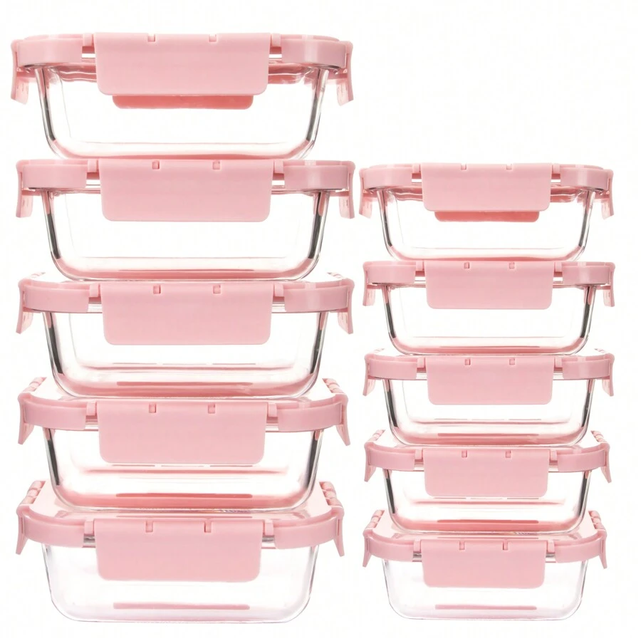 Cajas de almacenamiento de refrigerador - Rosa - Ver 1