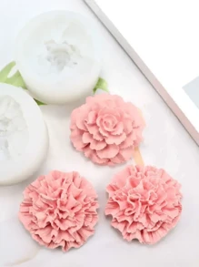 Molde de silicona con forma de flor para hacer manualmente jabones, velas y decoración, herramienta de manualidades