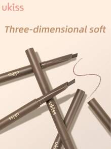 ukiss 旋转眉笔，双面，带刷面，眉线笔，带刷头，塑造、定义、填充眉妆，持久、防水、防汗 - #05 Light Brown - 查看 3