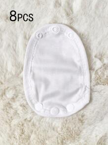 Single Layer Fabric (Thin) Infant Romper Crotch Extender, Applicable To Some Plastic Button Styles, 1pc/2pcs/4pcs/8pcs Set, Random Button Styles