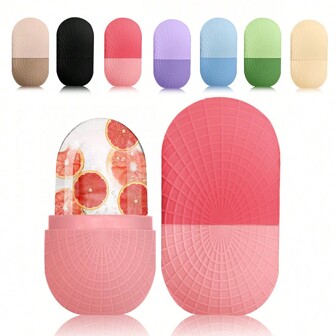 1pc Ice Roller For Face And Eye, Upgrated Ice Face Roller, Facial Beauty Ice Roller, Ice Facial Cube, Face Massage, Silicone Ice Mold For Face Beauty Puffiness Relief, Facial Massager, Ice Facial Roller Mold Cube, Reusable Leakproof Skin Care Tool