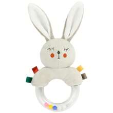 Infant Teething Grasp Ring Rattle, Lion/Fox/Rabbit Design
