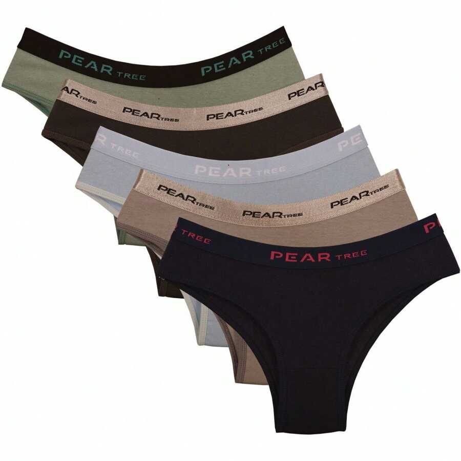 Kit 5 Tanga Cos Alto Cotton Panties