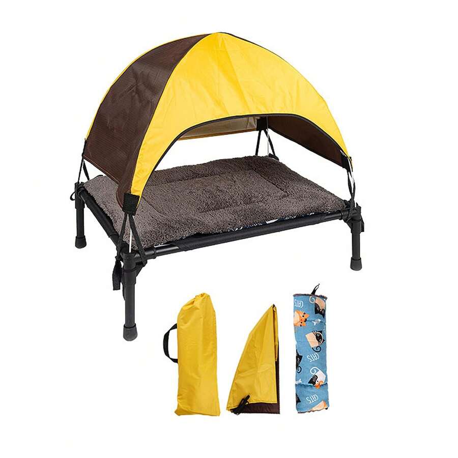 Stunning Outdoor Dog Crate With Removable Sunshade image