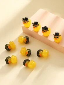 Cartoon Funny Fashion Cute Duck DIY Decor Accessory For Keychain, Earrings, Necklace