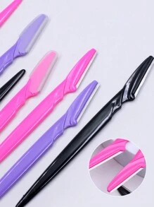 30 piezas/botella Navajas para cejas en estuche, cuchillas de recortadora facial con contenedor, cuchillas de recorte de cejas y maquinilla de afeitar para eliminación de vello facial y corporal, productos y accesorios para el cabello para peluquería, salón de belleza y artículos esenciales de viaje