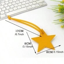 Mặt dây chuyền hành lý nữ bằng da PU khắc chữ cái đầu tùy chỉnh, mặt dây chuyền túi hình ngôi sao có chữ lồng, móc khóa hình ngôi sao bằng da PU cá nhân hóa, móc khóa túi xách nữ hình ngôi sao, tua rua làm đồ trang sức, móc khóa thủ công DIY, phụ kiện chữ cái, di động, đa chức năng, nhẹ, tiện dụng, thời trang thiết thực, nhiều màu sắc, dễ thương, đáng yêu, quyến rũ cho năm mới - Hồng - Xem 4