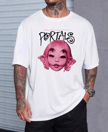 Vintage Basic T-Shirt Banda Portals Tour Unisex - White - View 2